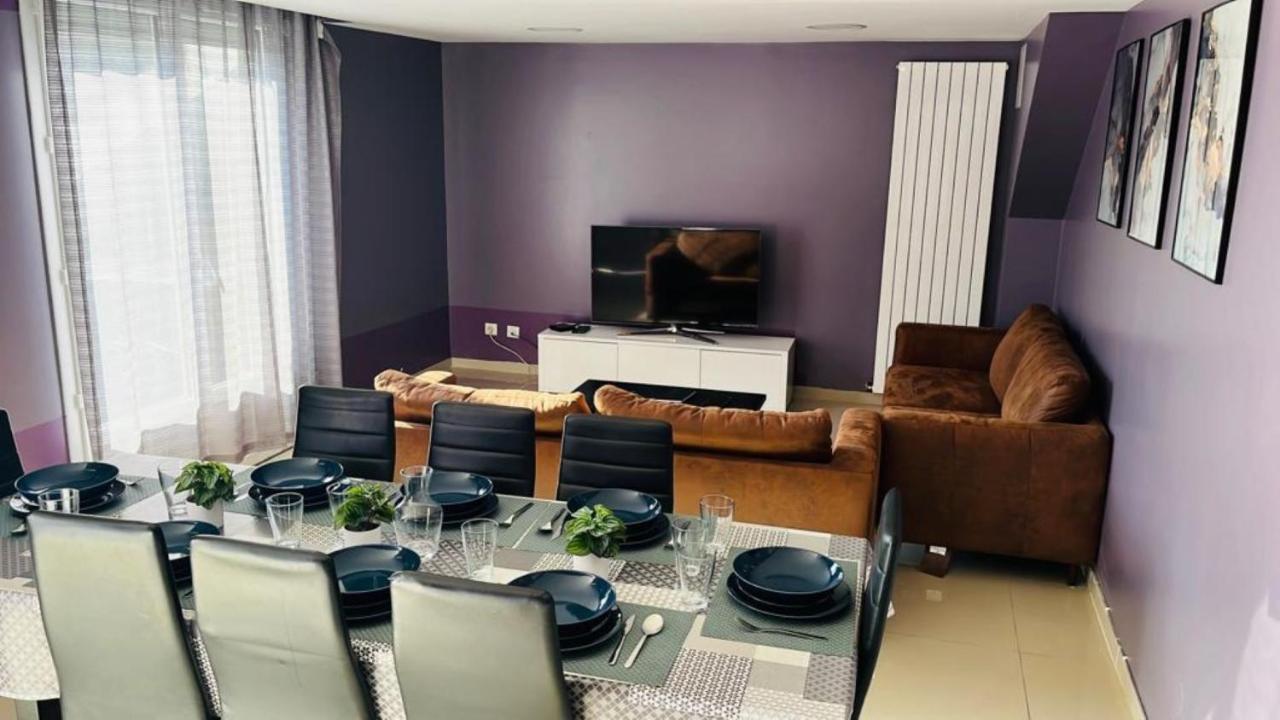 100M2 2 Chambres 8 Personnes - Grand Parking Et Terrasse Privee - Proche Cdg-Parc Expositions-Paris-Asterix-Disney Villepinte  Luaran gambar